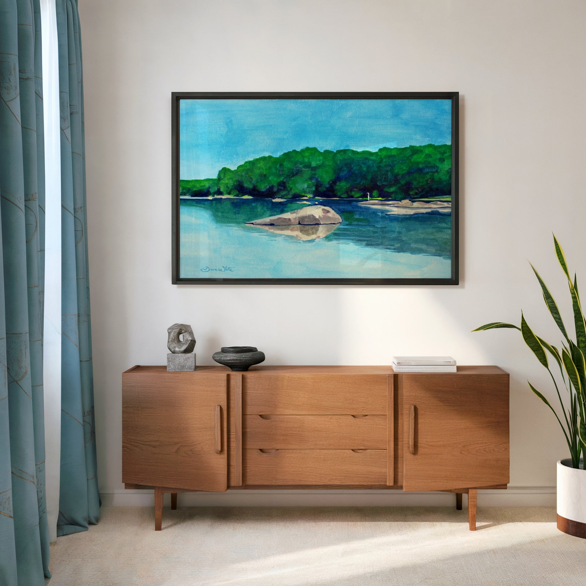 Potomac River Watercolor Painting Art Print