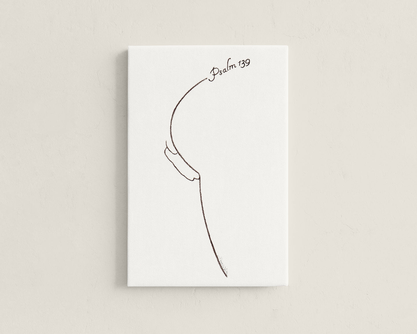 Psalm 139 Canvas Line Art Fearfully and Wonderfully Made