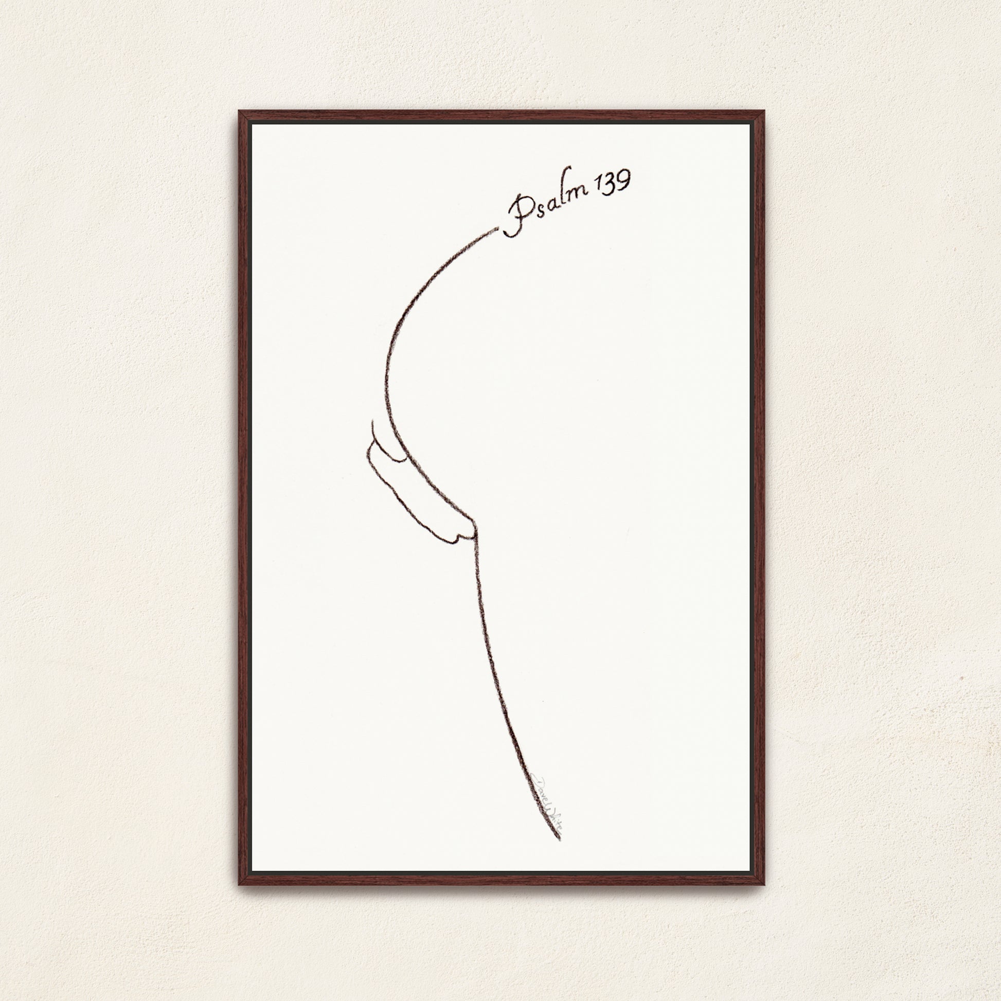 Psalm 139 Christian Canvas Line Art Fearfully and Wonderfully Made