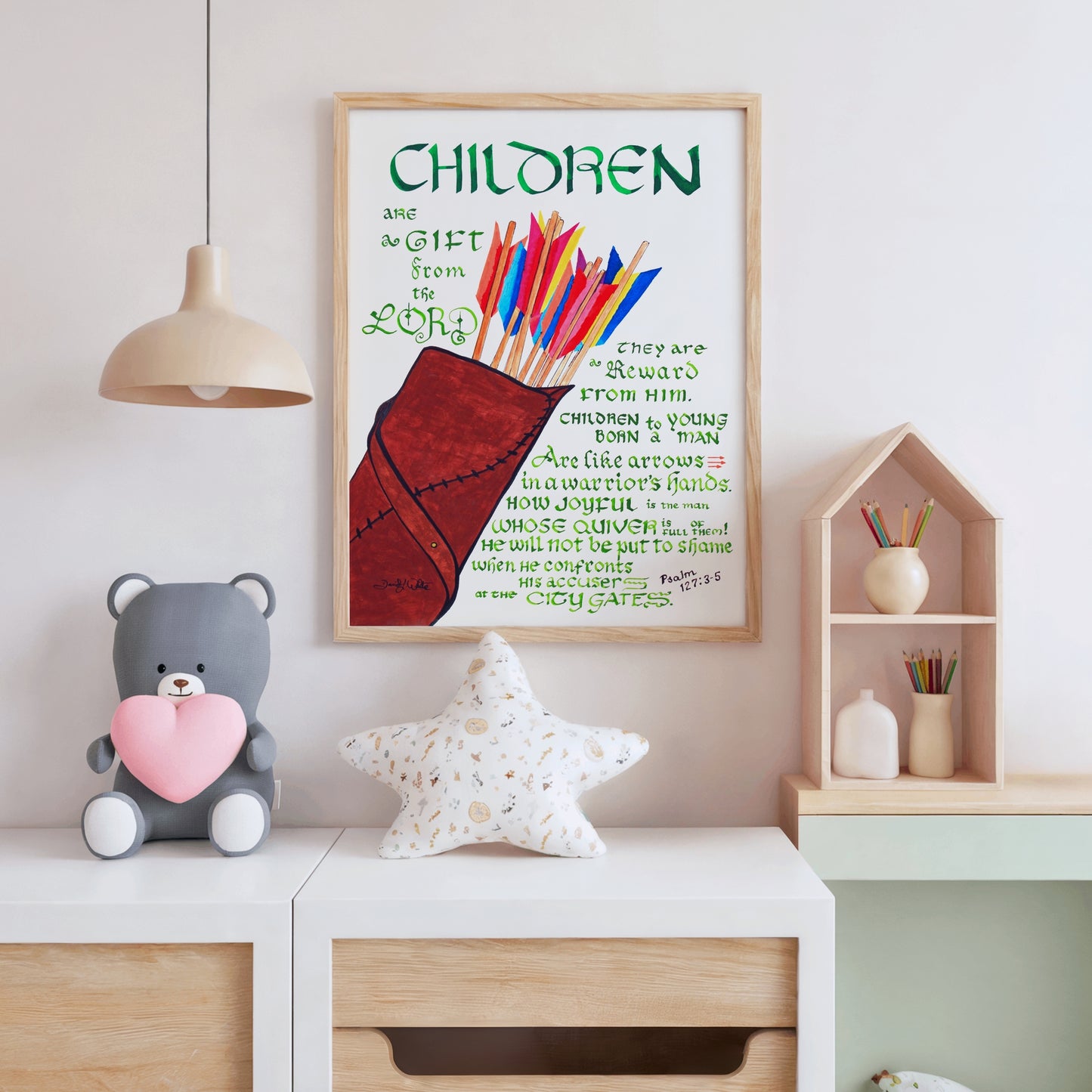 Kids Bible Art Psalm 127 3-5 Children are a Gift from the Lord