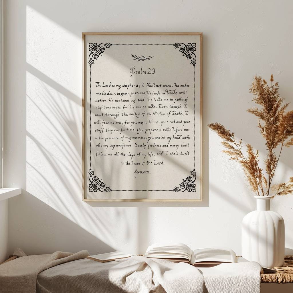 Psalm 23 Printable Art Print Scripture