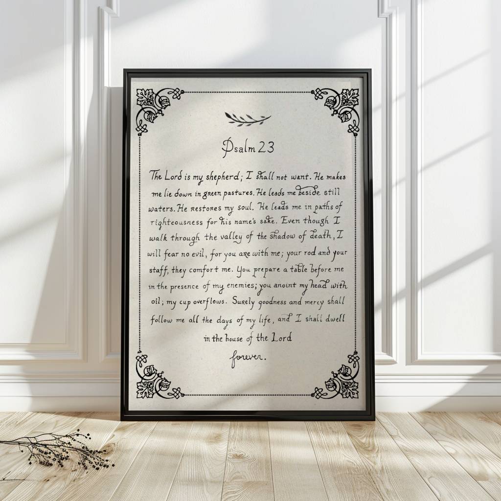 Psalm 23 Printable Art Antique