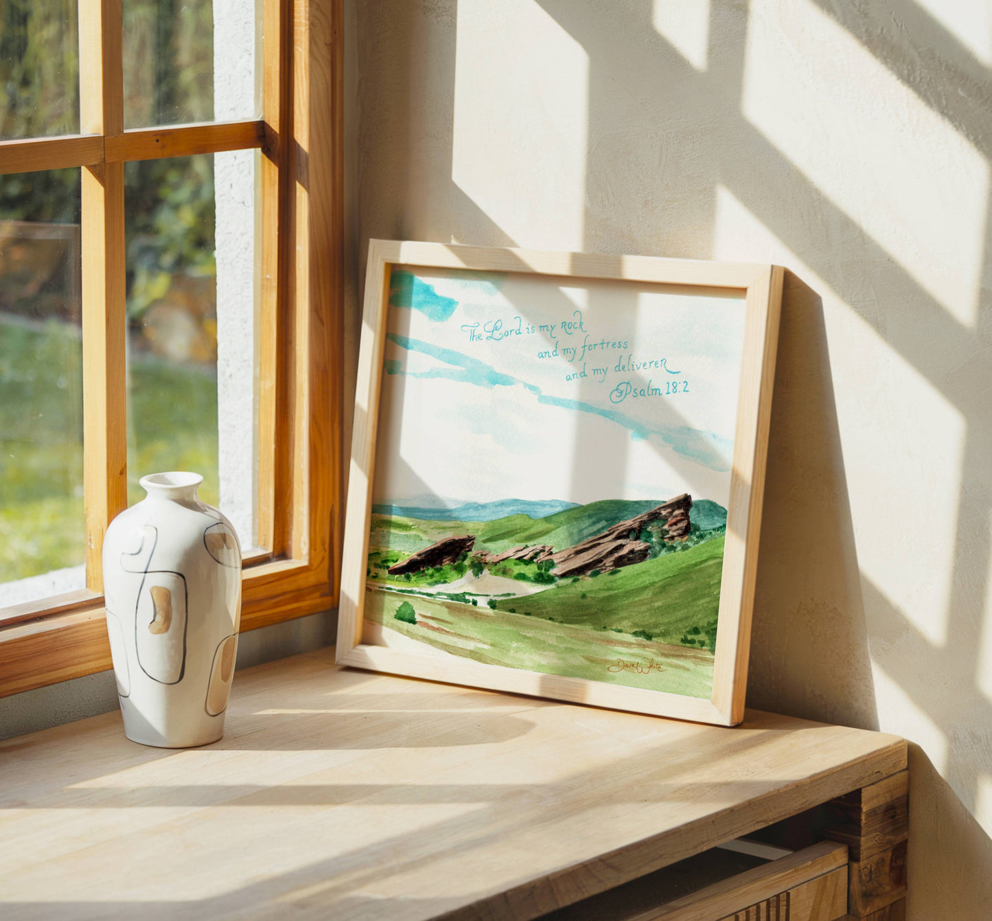 The Lord is my Rock Art Print Red Rocks Colorado