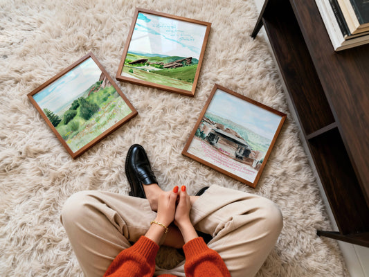 Red Rocks Paintings Set of 3