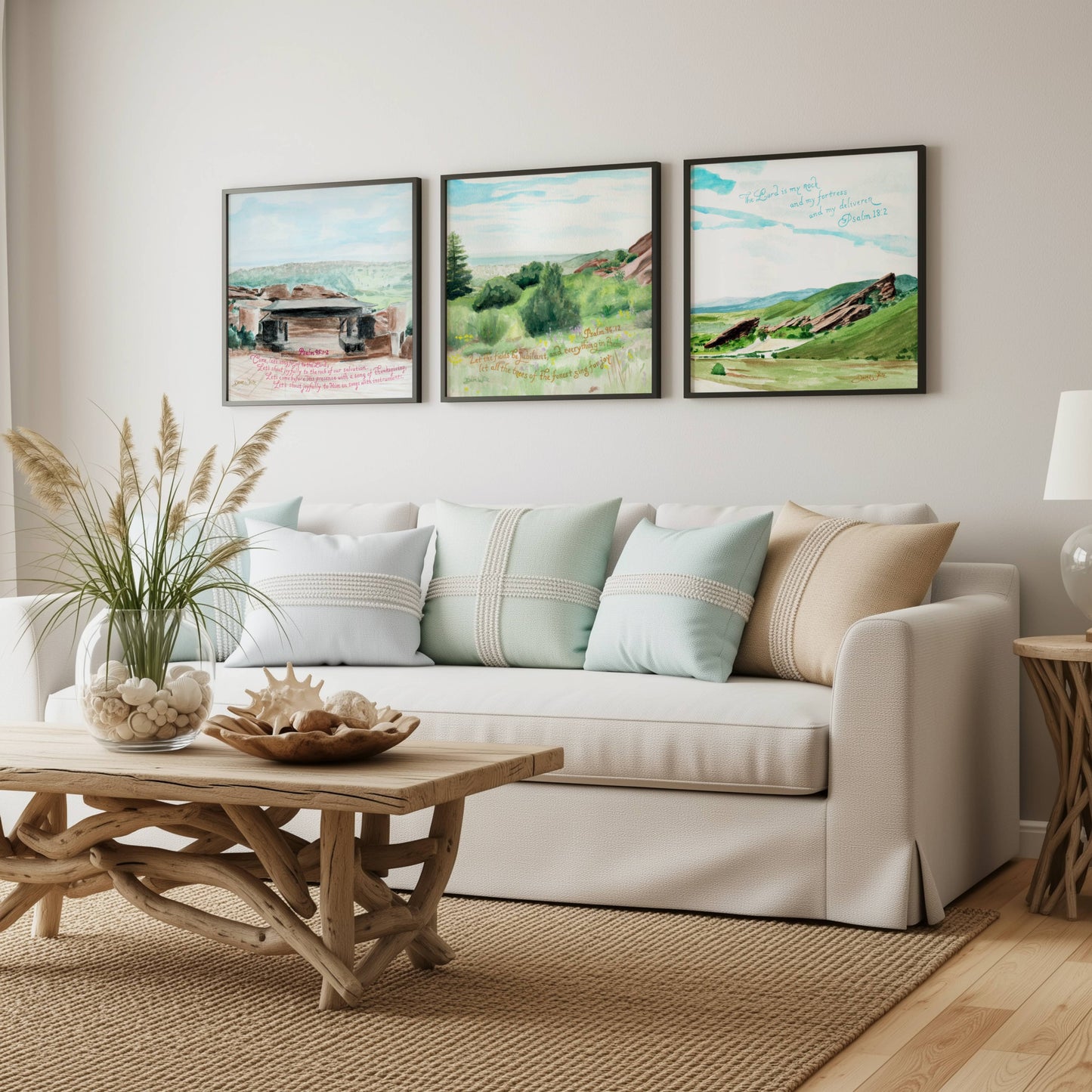 Red Rocks Paintings Colorado Set of 3