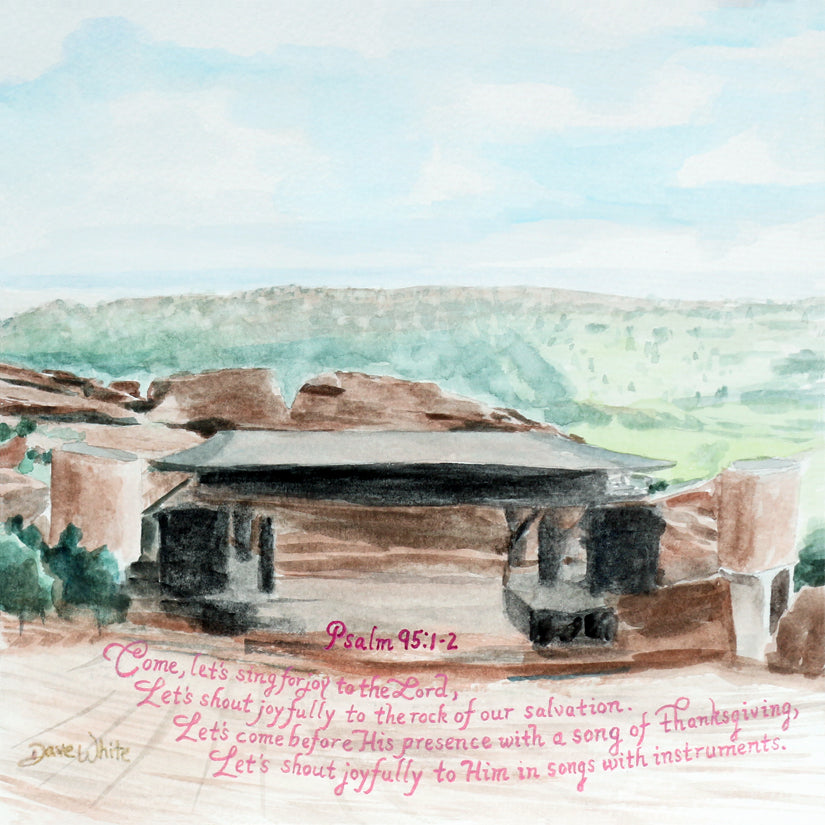 Red Rocks Amphitheatre Painting Psalm 96:1-2
