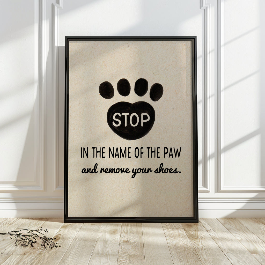 Funny Dog Print Shoes Off