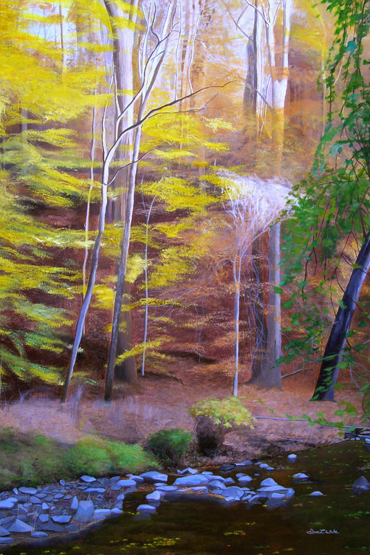 Autumn Forest Landscape Painting Art Print