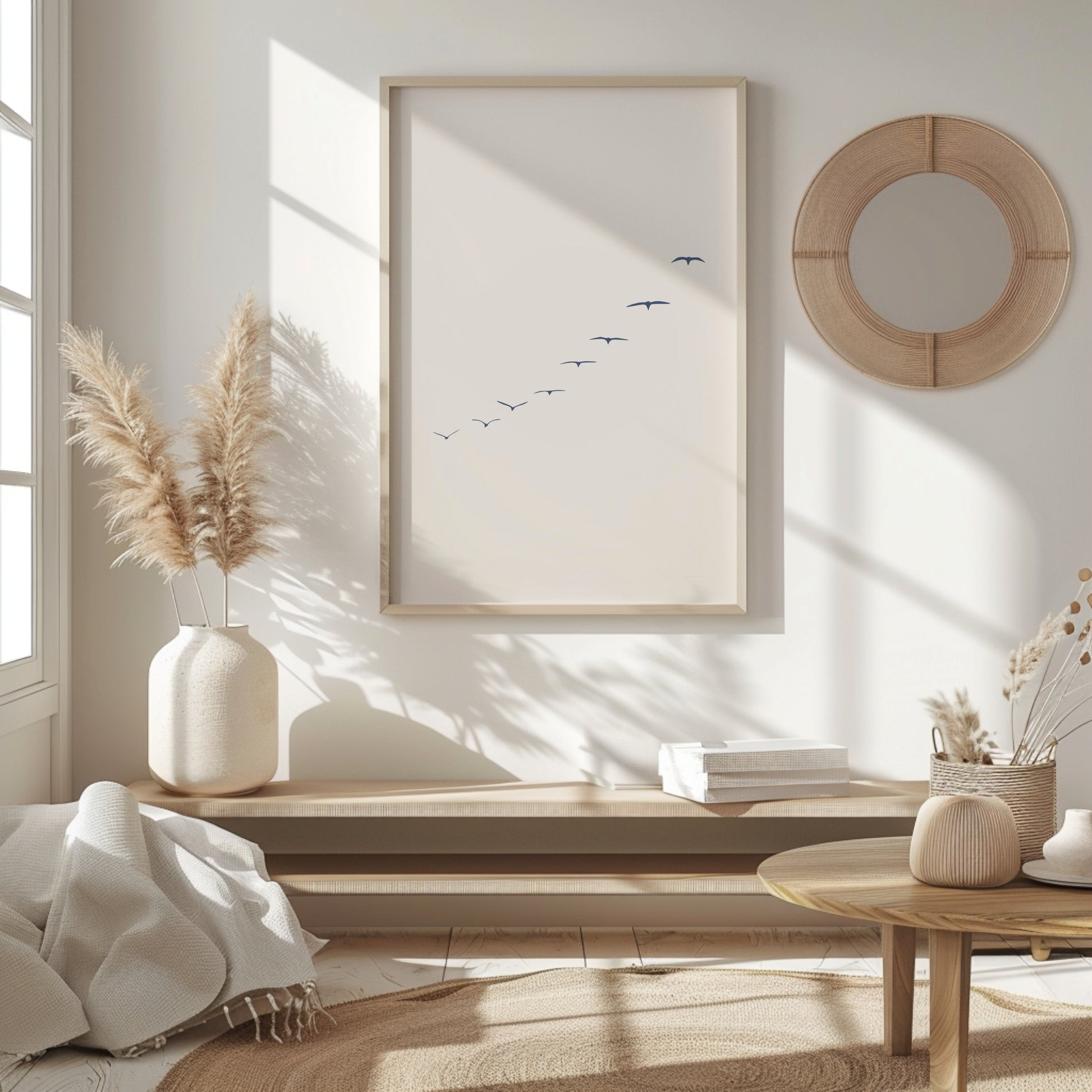 Seagulls Minimalist Art 
