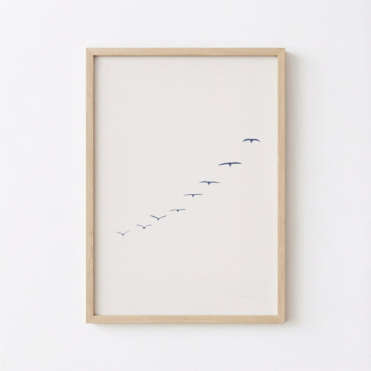 Seagulls Minimalist Art Print Printable