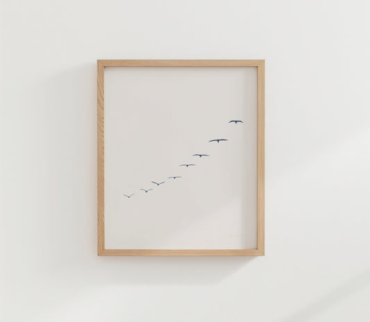 Seagulls Minimalist Wall Art Print Printable