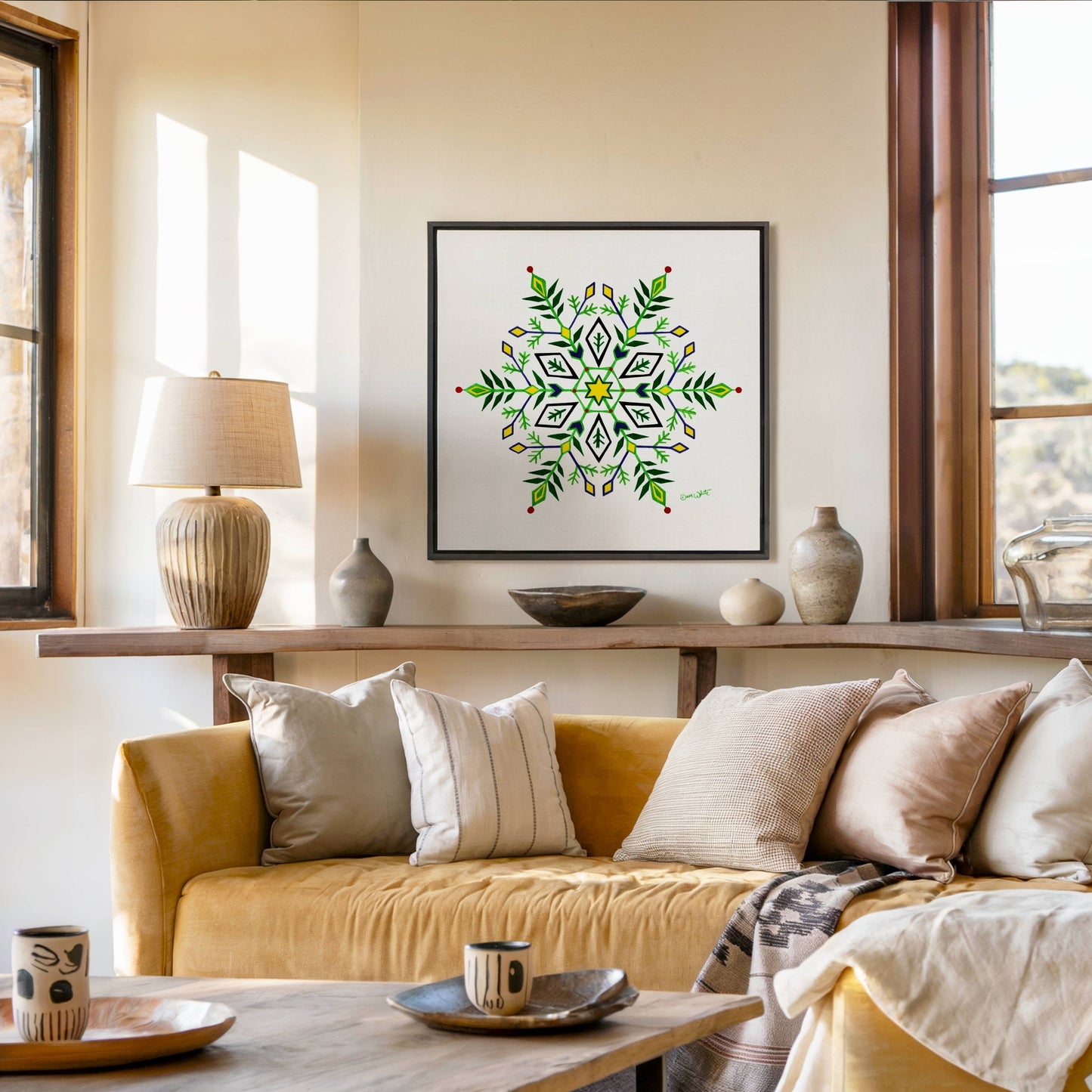 Snowflake Artwork Green