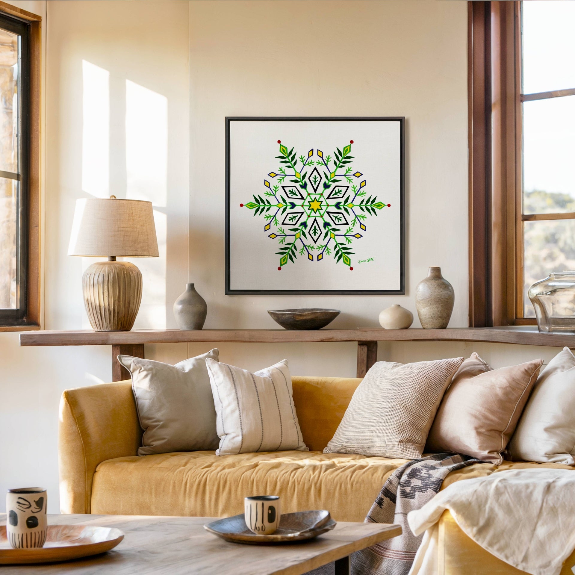 Snowflake Artwork Green