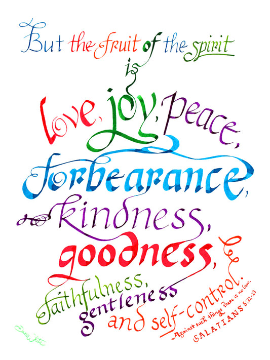 The Fruit of the Spirit Christian Art Print Galatians 5:22-23