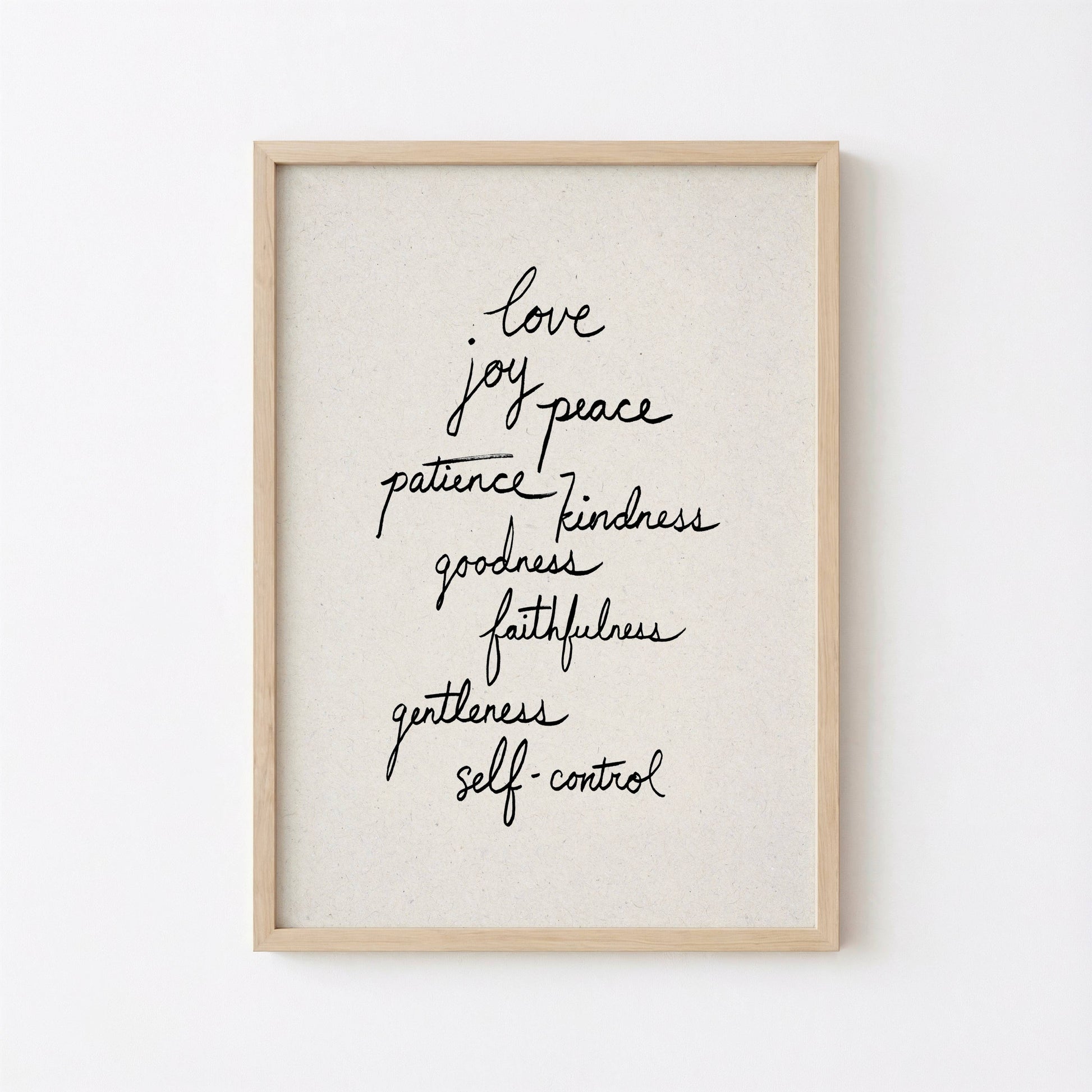 The Fruit of the Spirit Printable Art Cursive Handwriting