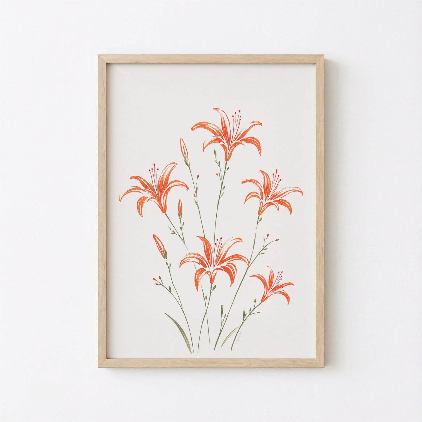 Tiger Lily Flowers Art Print