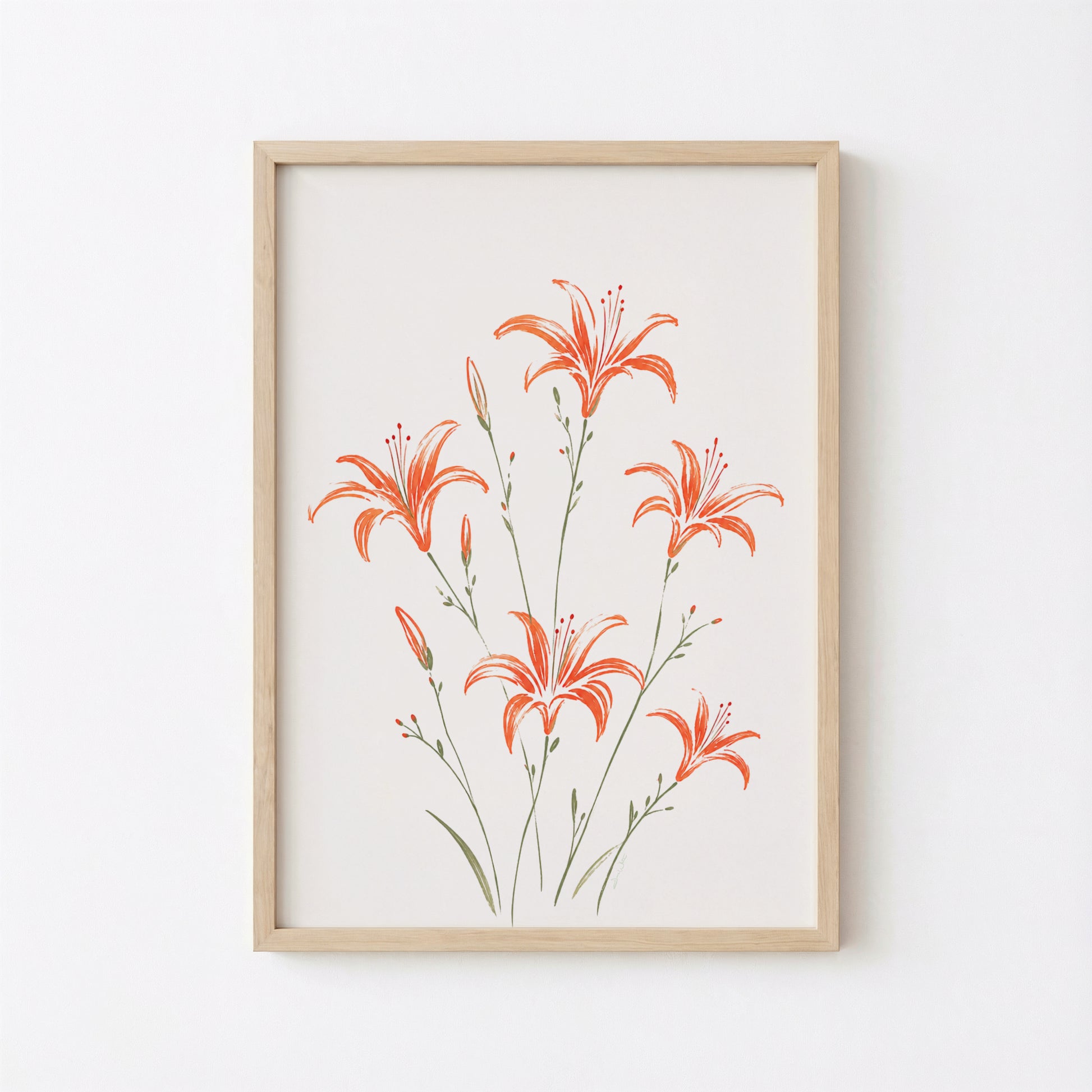 Tiger Lily Flowers Art Print