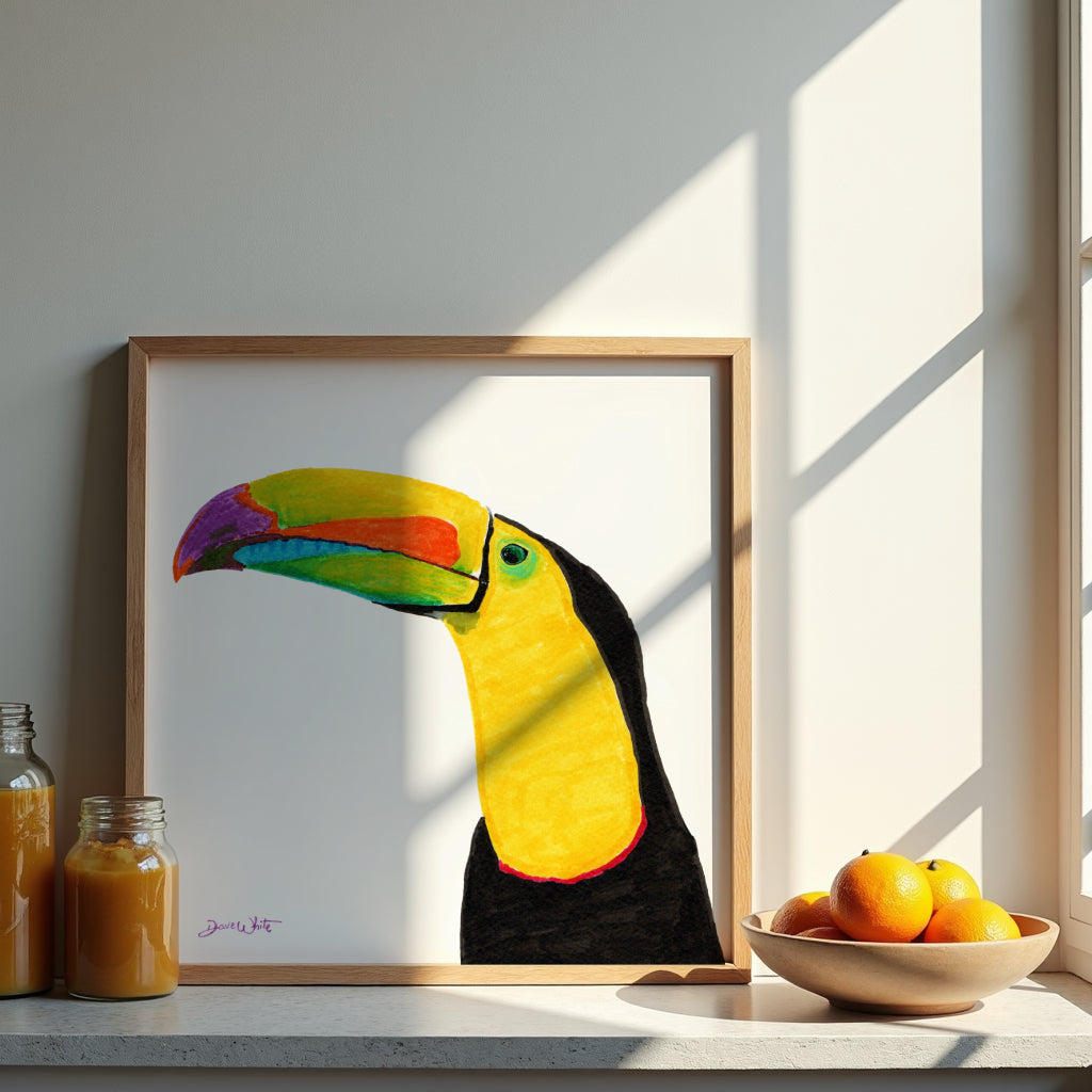 Toucan Art Print Framed