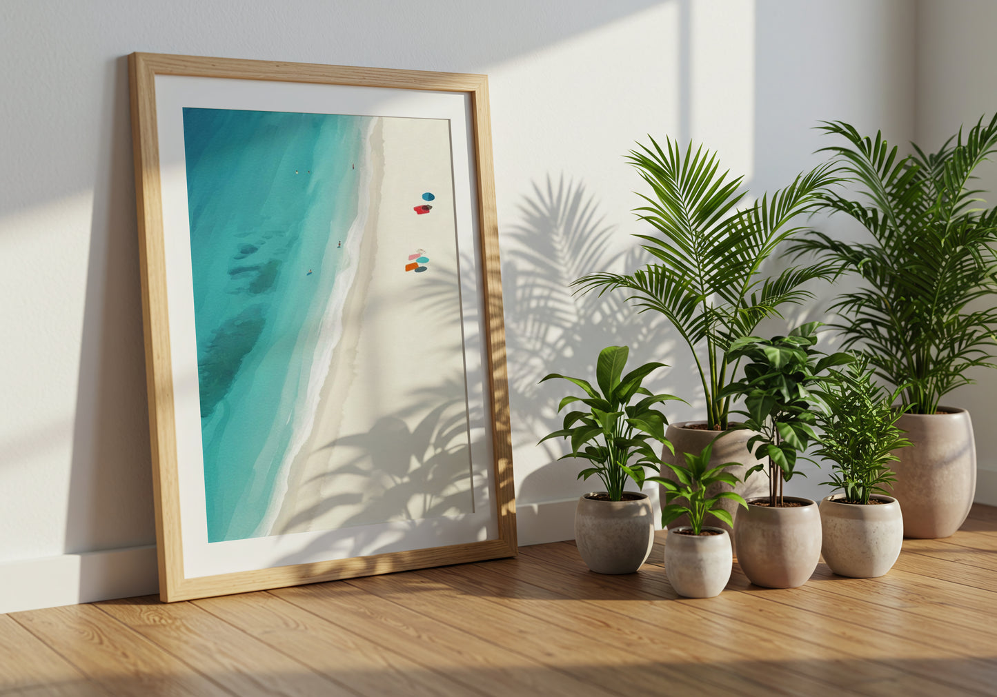Turquoise Minimalist Beach Art Digital Download
