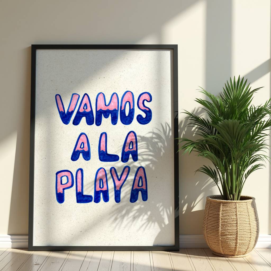 Vamos a la Playa Beach Art Print