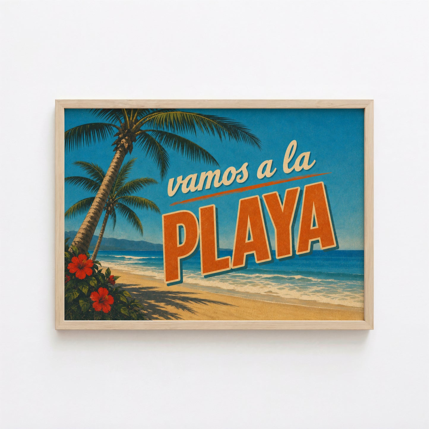 Printable Beach Art Retro Vamos a la playa