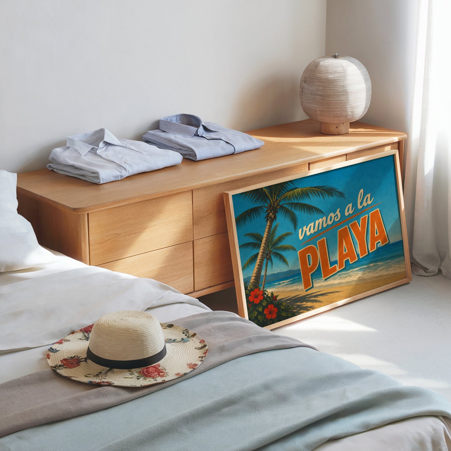 Retro Beach Poster Print Tropical