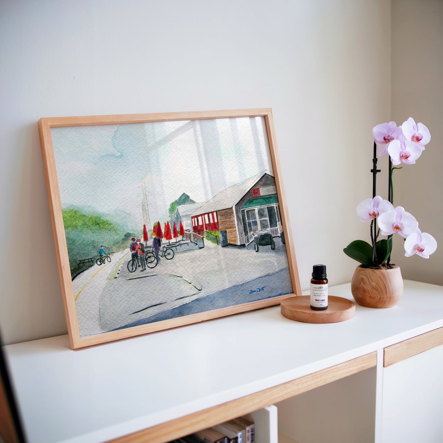 W&OD Trail Art Ashburn Virginia Watercolor Painting