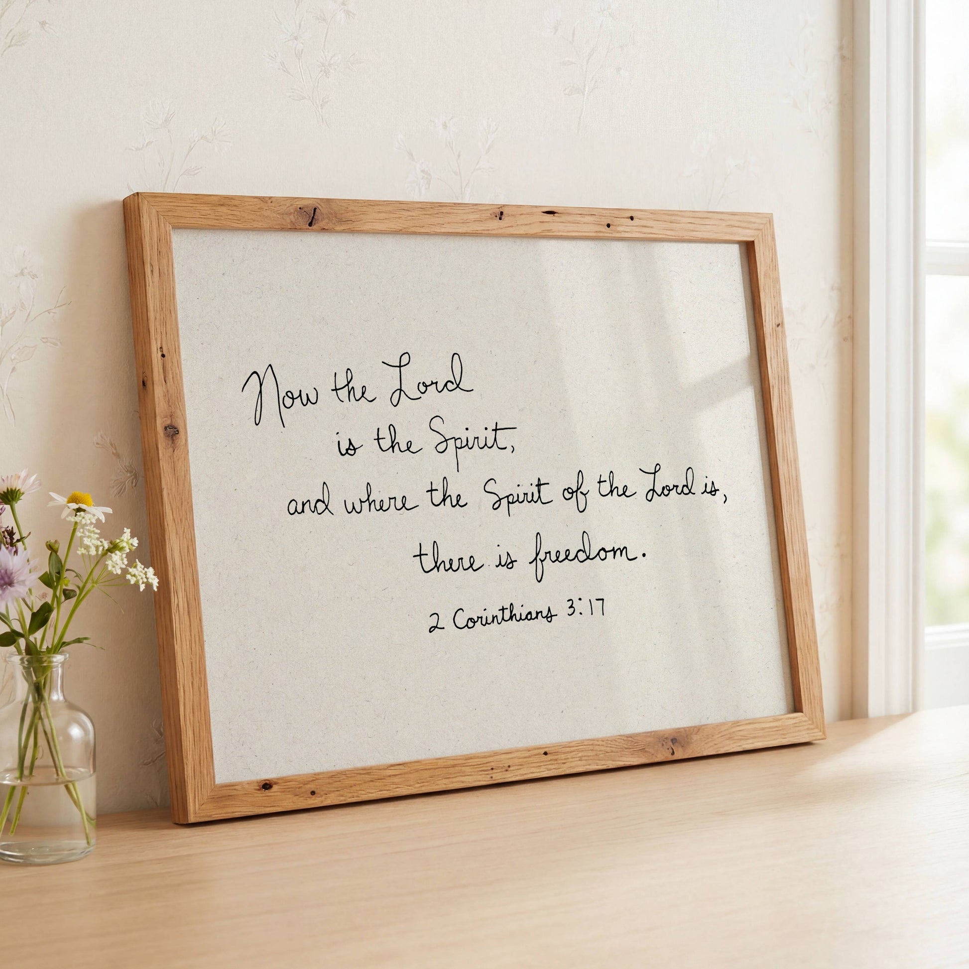 Printable Scripture Art 2 Corinthians 3:17 Where the Spirit of the Lord is, there is freedom