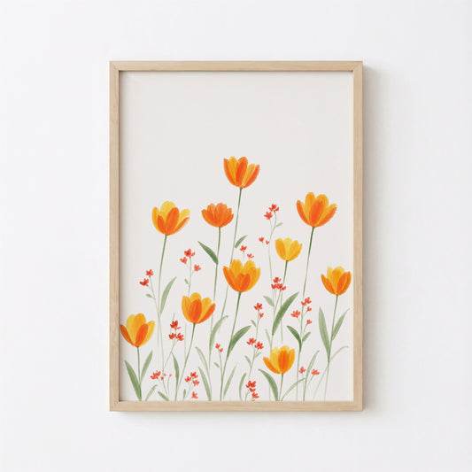 Tulip Flowers Art Print Download