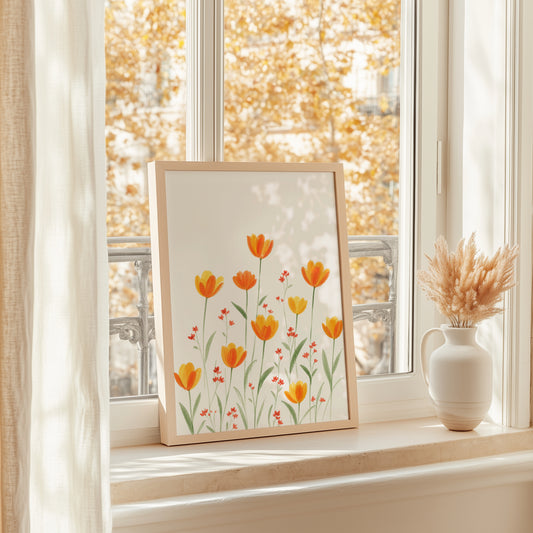 Orange Tulips Art Print