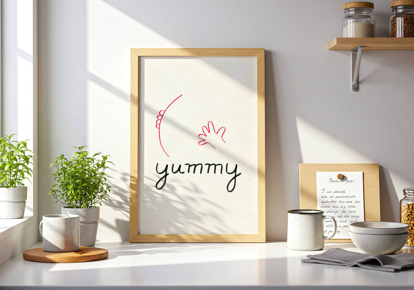 Yummy in my Tummy Printable Kitchen Poster