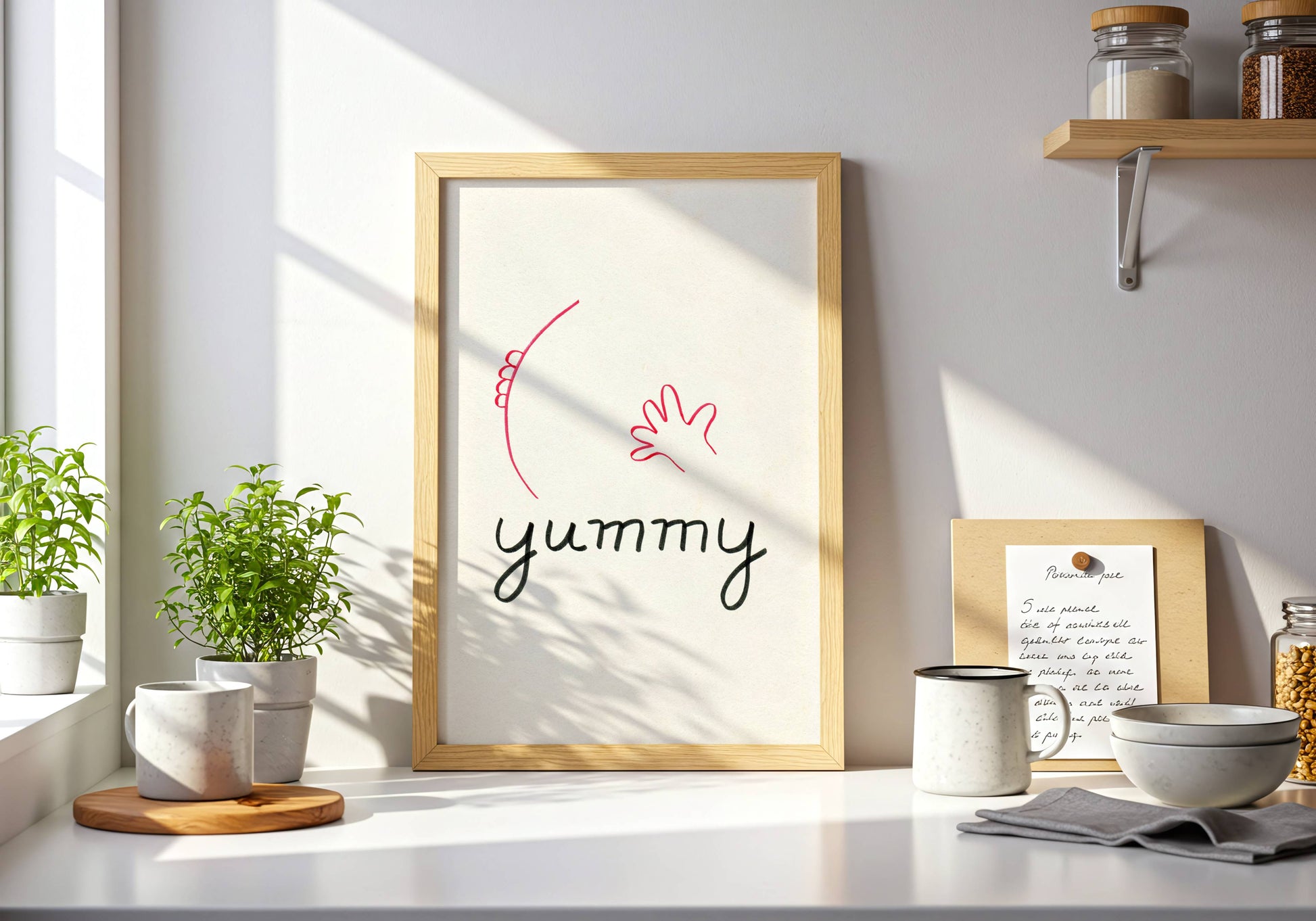 Yummy in my Tummy Printable Kitchen Poster