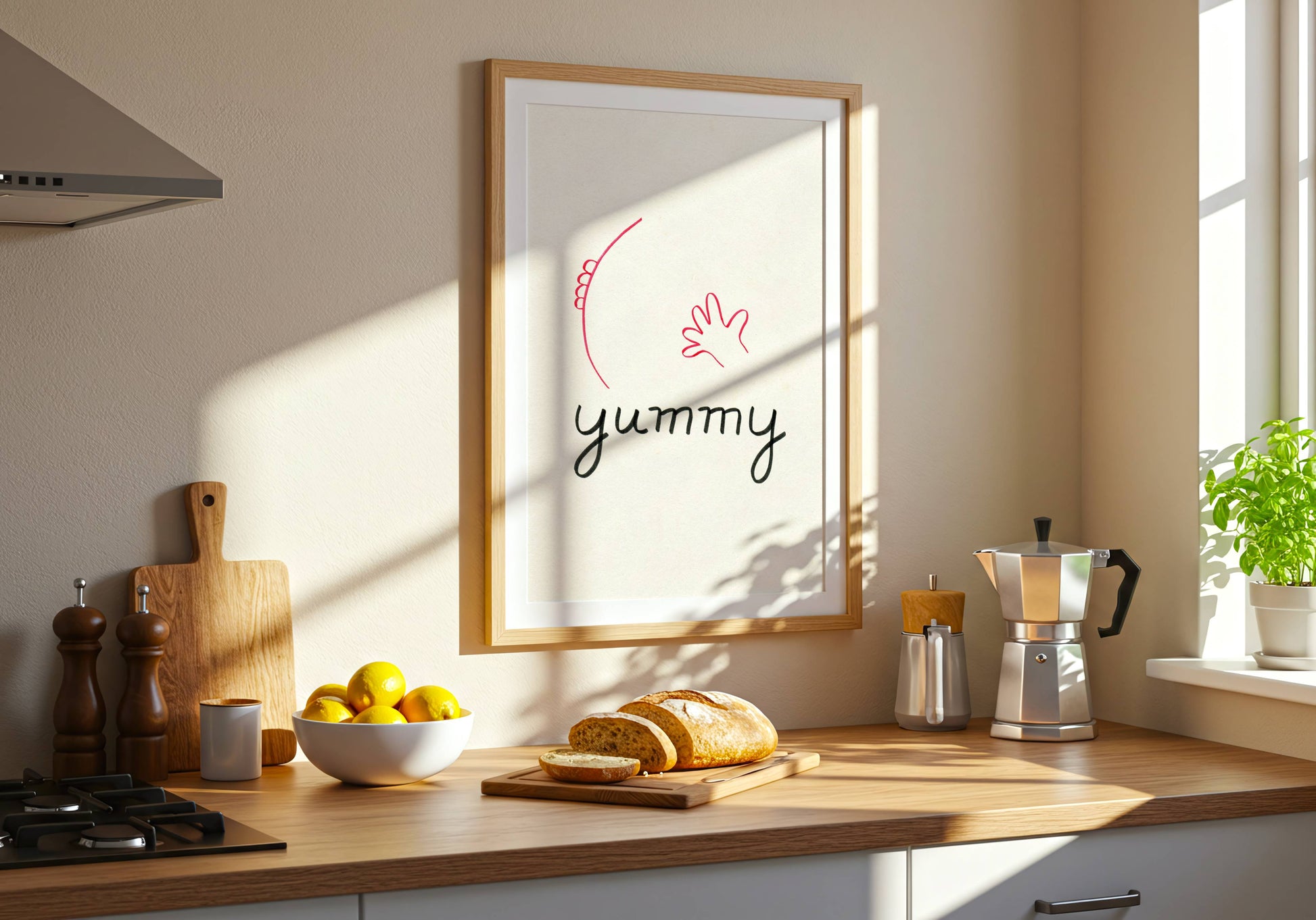 Yummy in my Tummy Printable Kitchen Art Humorous