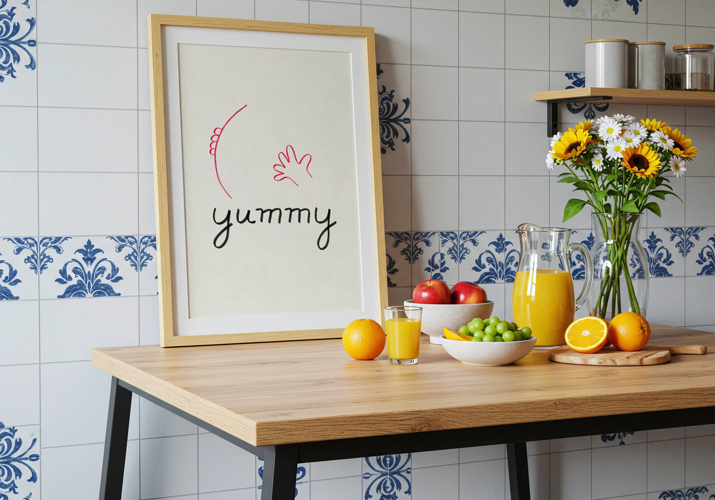 Yummy in my Tummy Printable Kitchen Art Funny