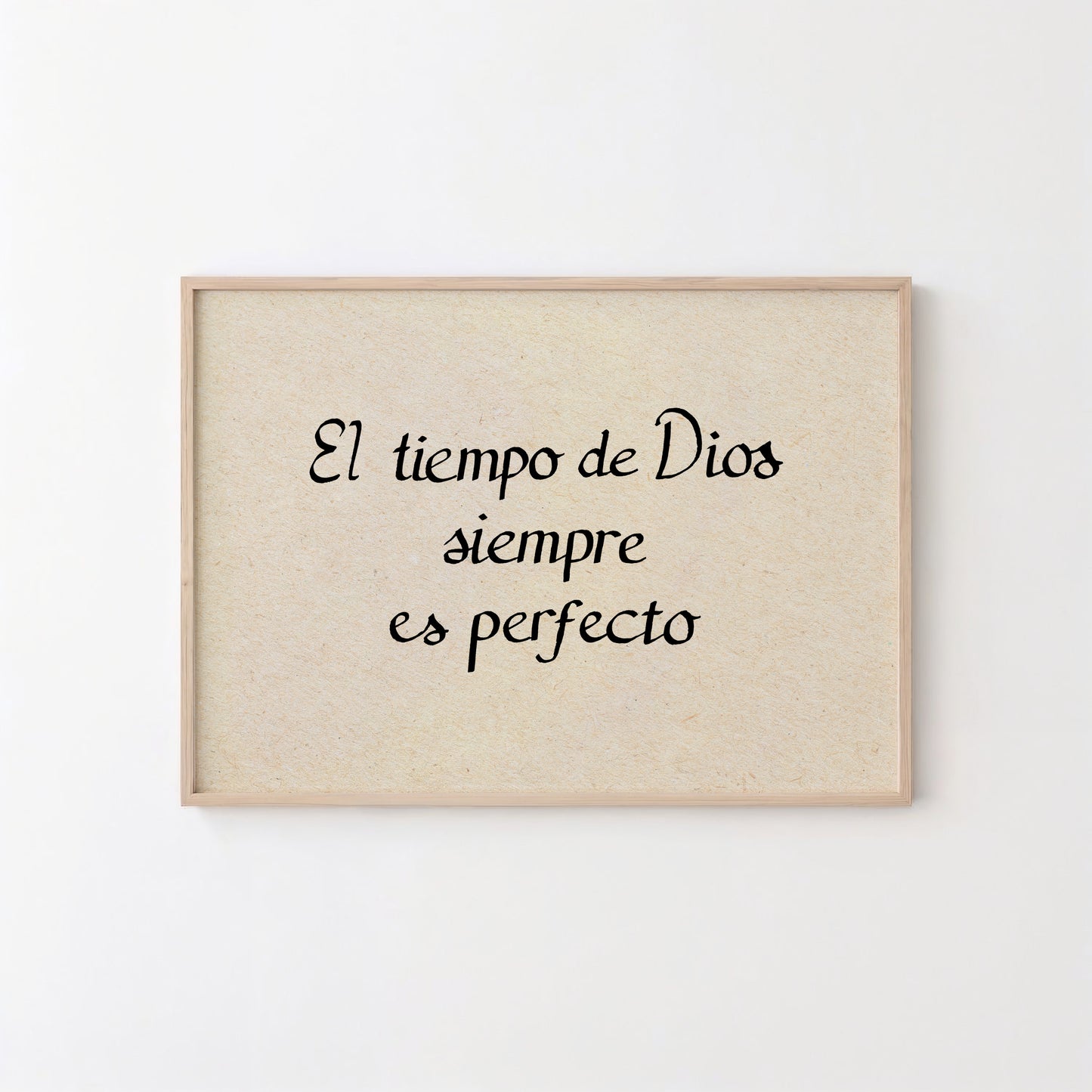 Arte Imprimible Cristiano - El tiempo de Dios siempre es perfecto