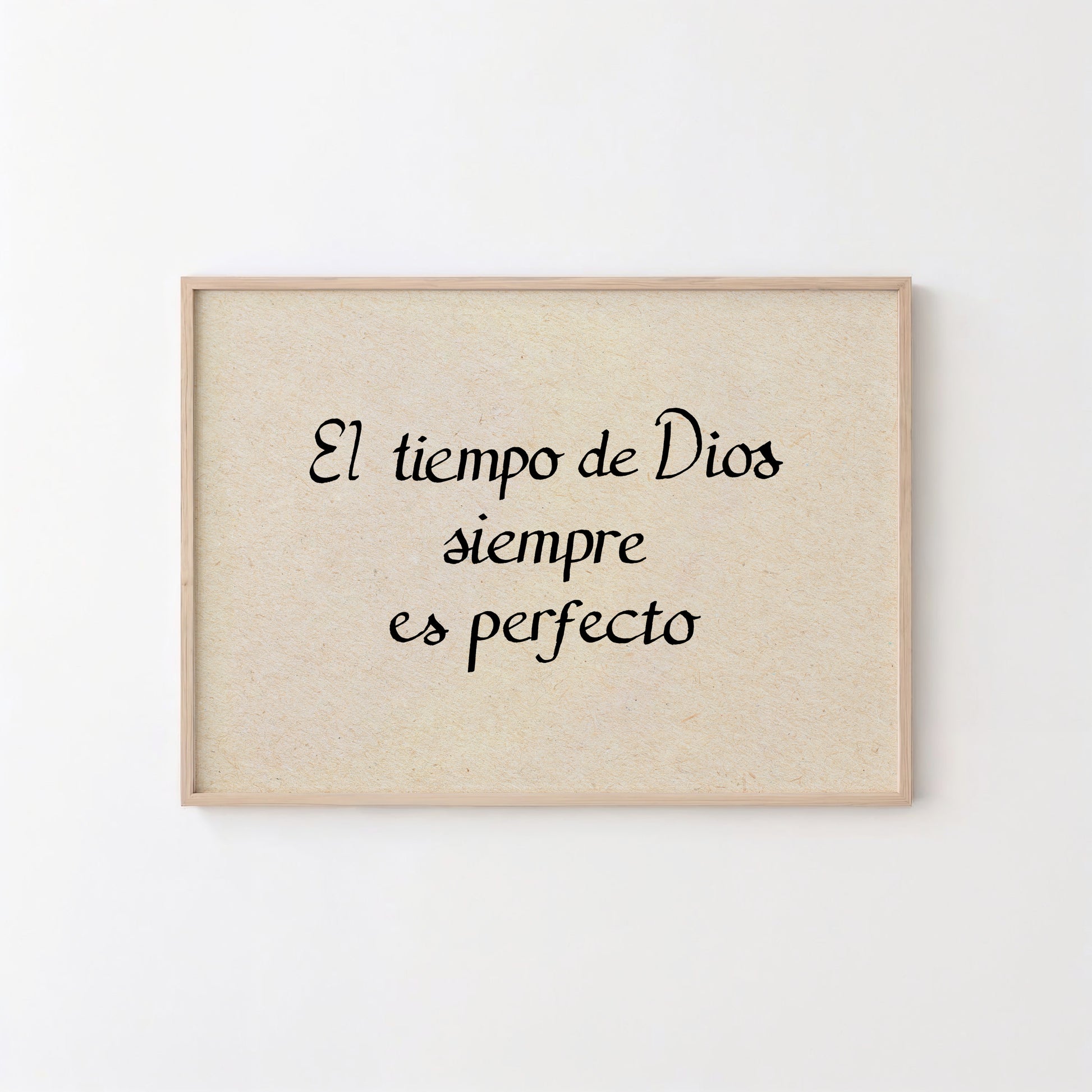 Arte Imprimible Cristiano - El tiempo de Dios siempre es perfecto