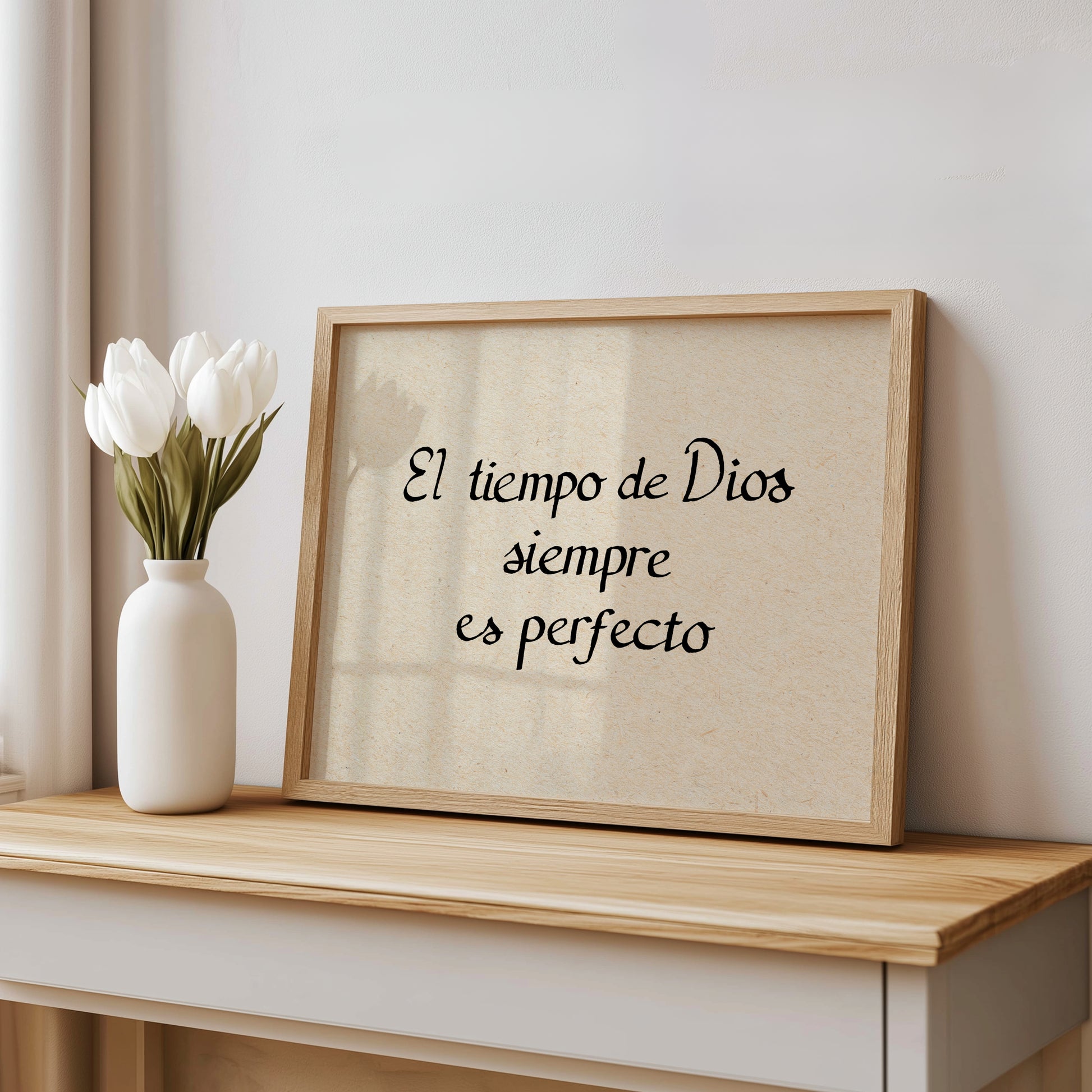 Arte Imprimible - El tiempo de Dios siempre es perfecto