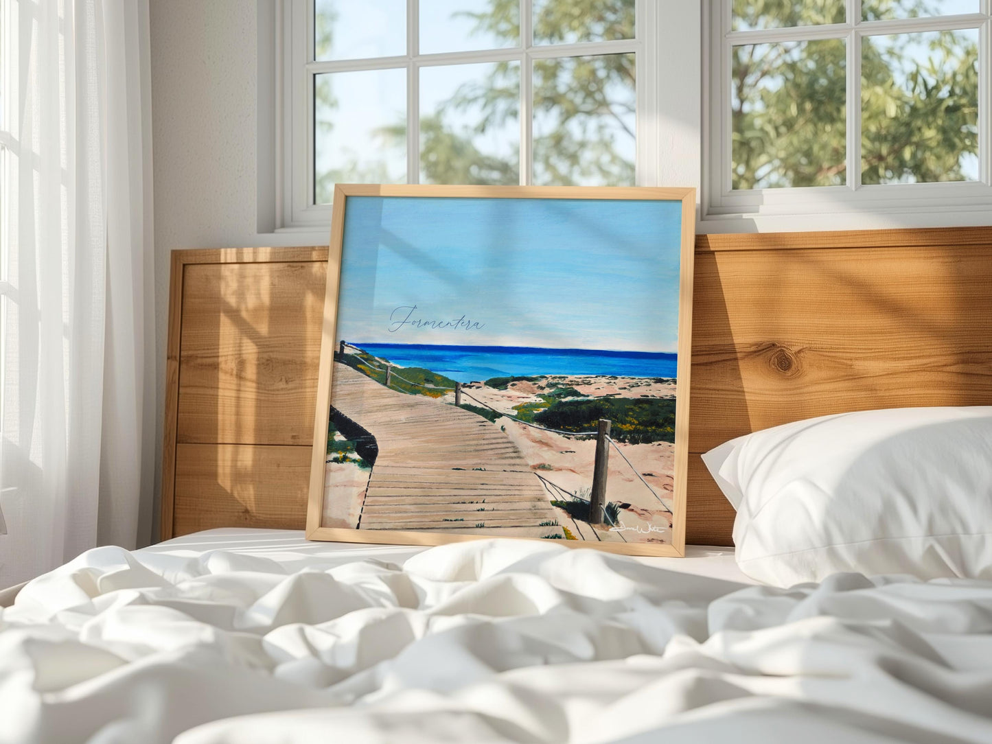 Formentera Spain Painting Printable Art Seascape Mediterranean Blue (Digital Download)