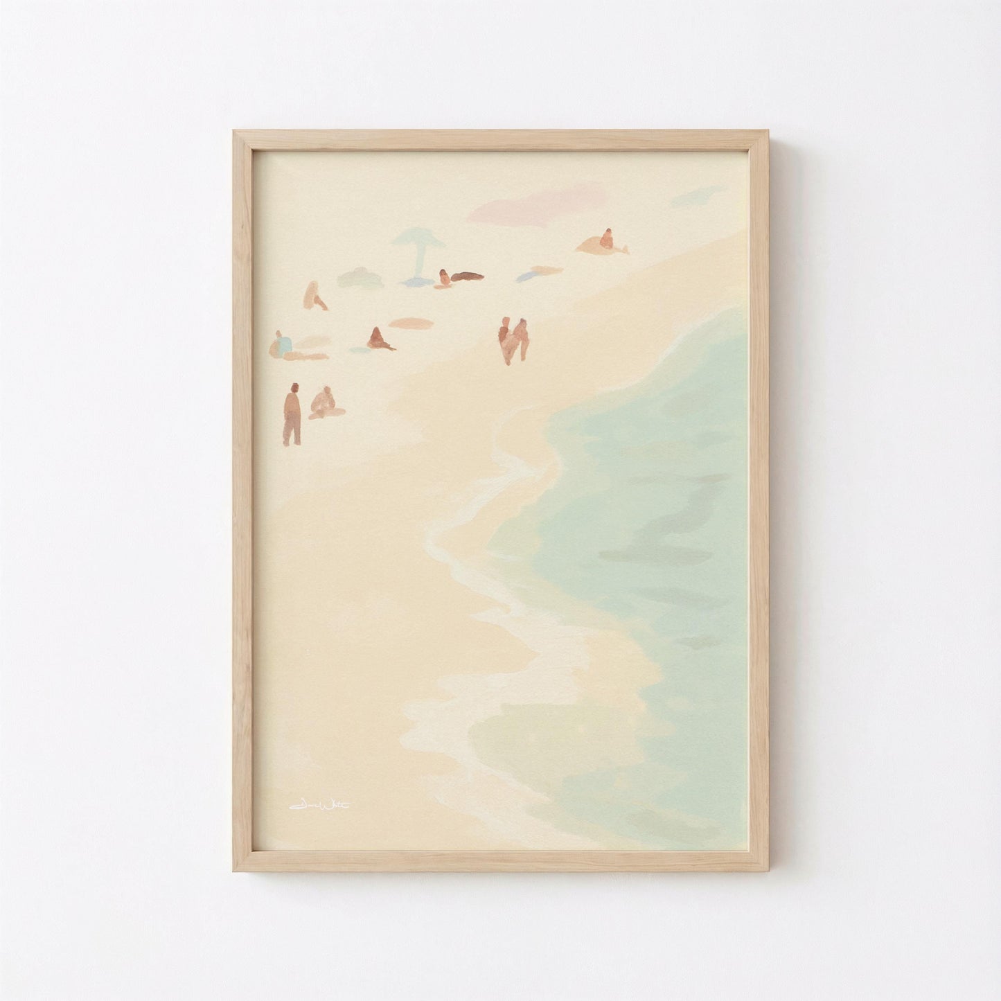 Abstract Minimalist Beach Art Neutral Pastel Colors Digital Download