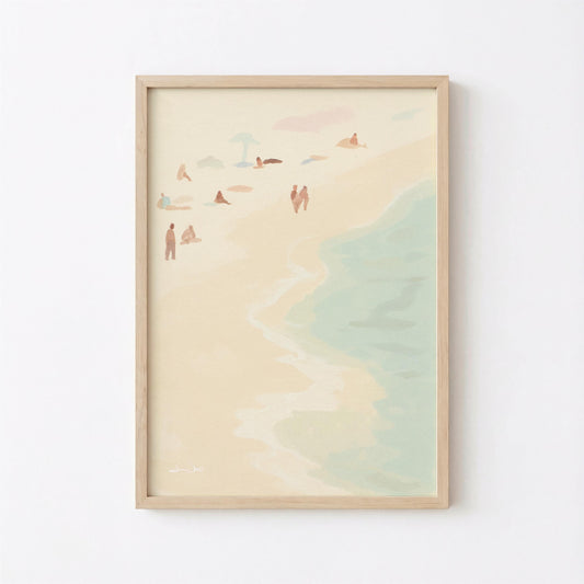 Abstract Minimalist Beach Art Neutral Pastel Colors Digital Download