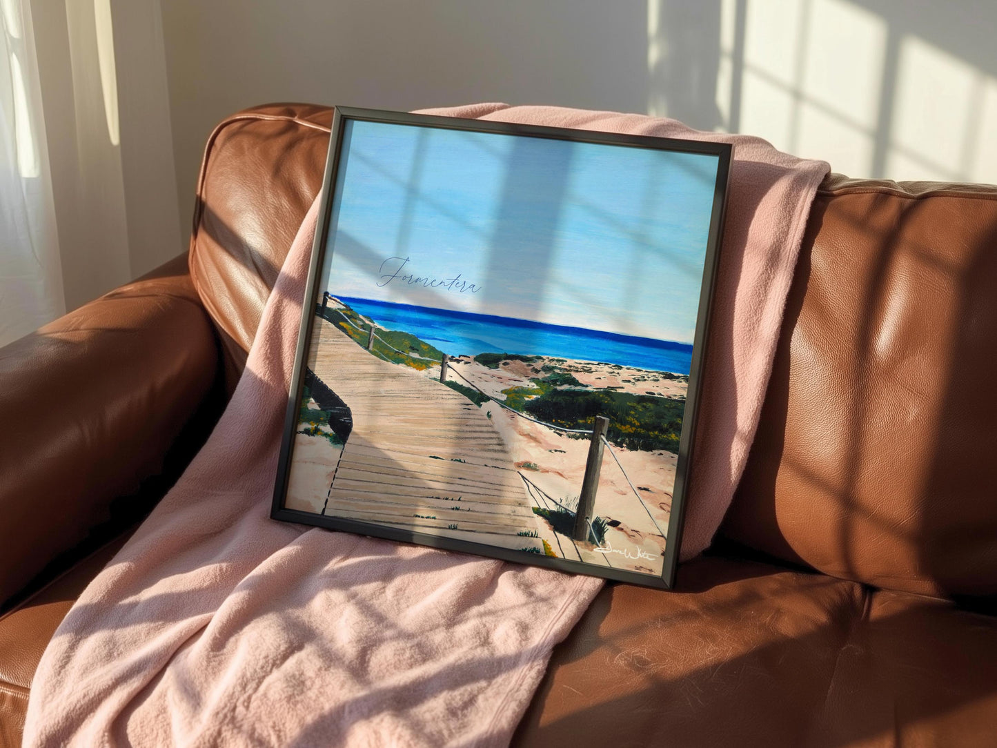 Formentera Spain Painting Printable Art Seascape Mediterranean Blue (Digital Download)