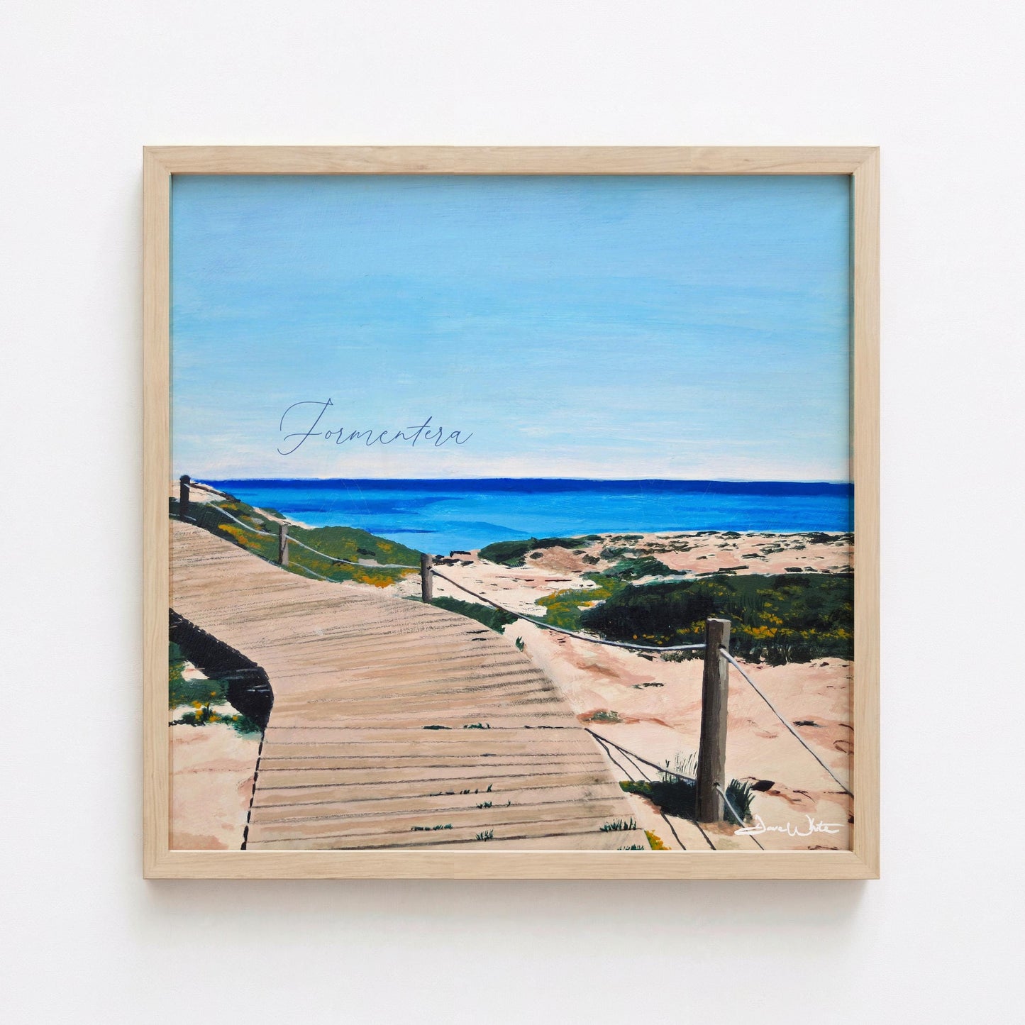 Formentera Spain Painting Printable Art Seascape Mediterranean Blue (Digital Download)