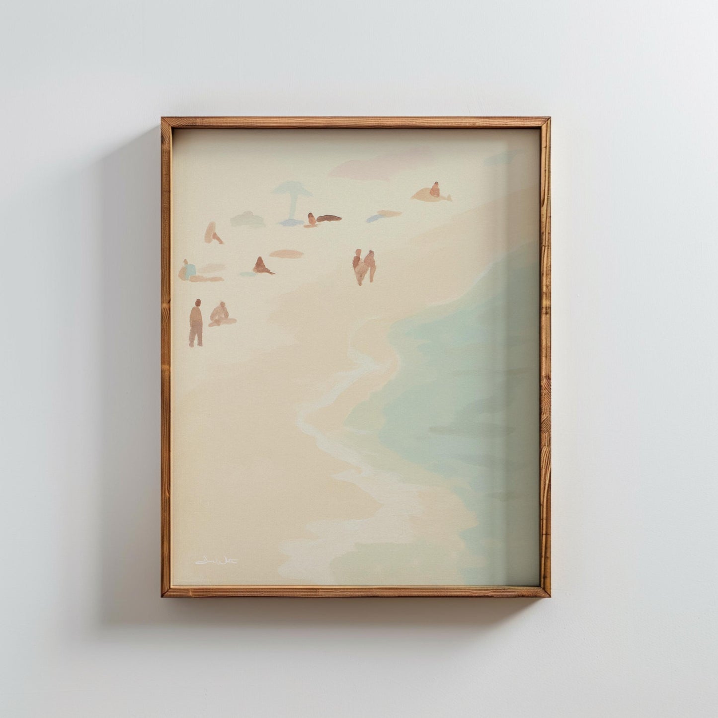 Abstract Minimalist Beach Art Neutral Pastel Colors Digital Download