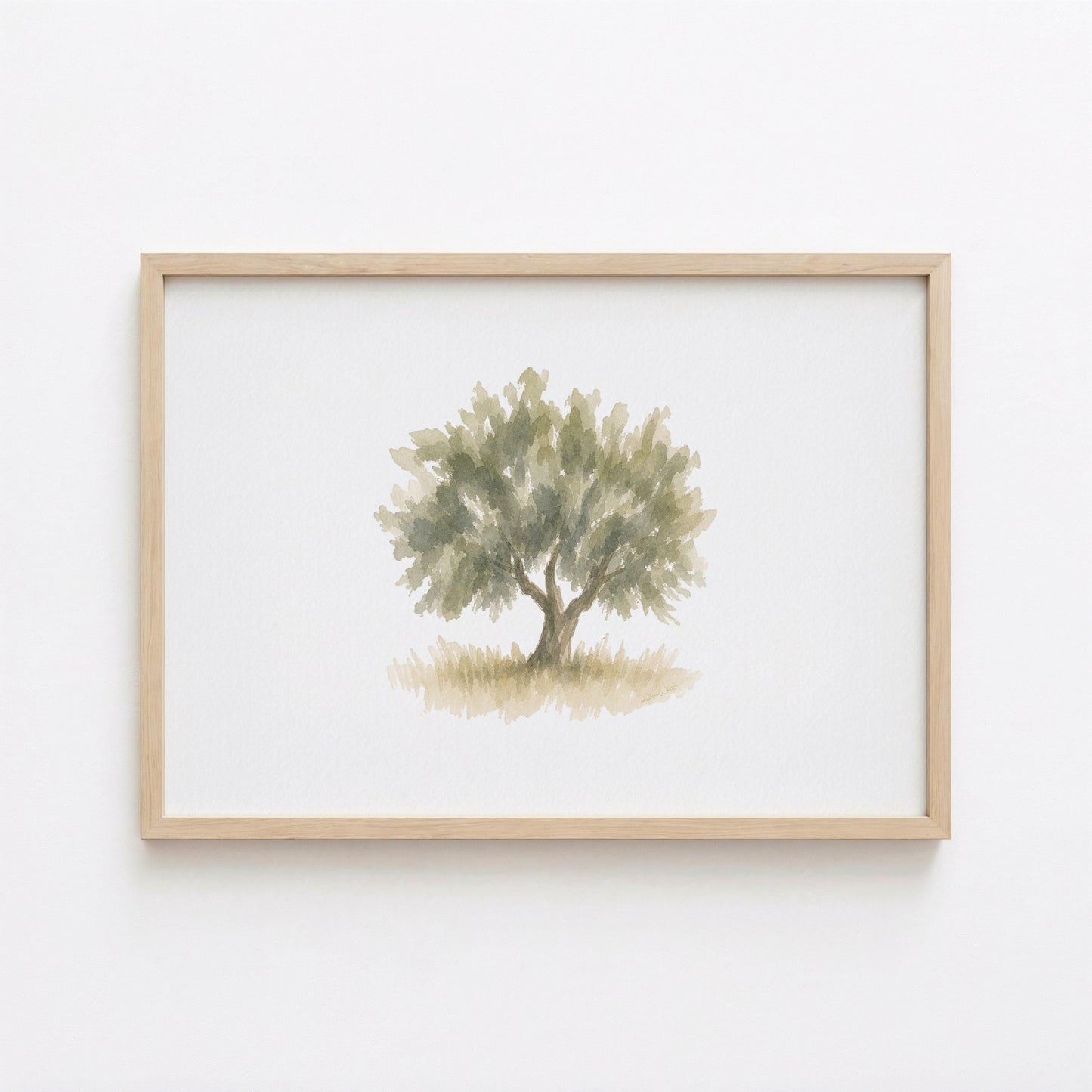 Olive Tree Watercolor Art Print Digital Download