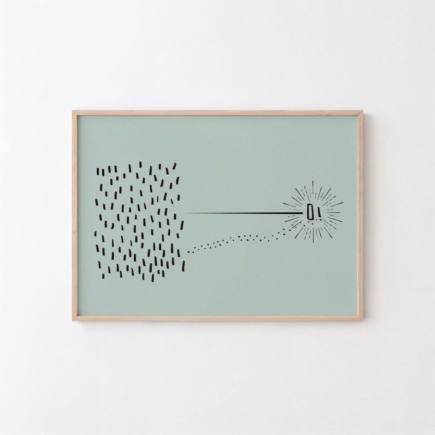 Jesus Leaves the 99 Abstract Art Sage Green Printable Christian Print Download