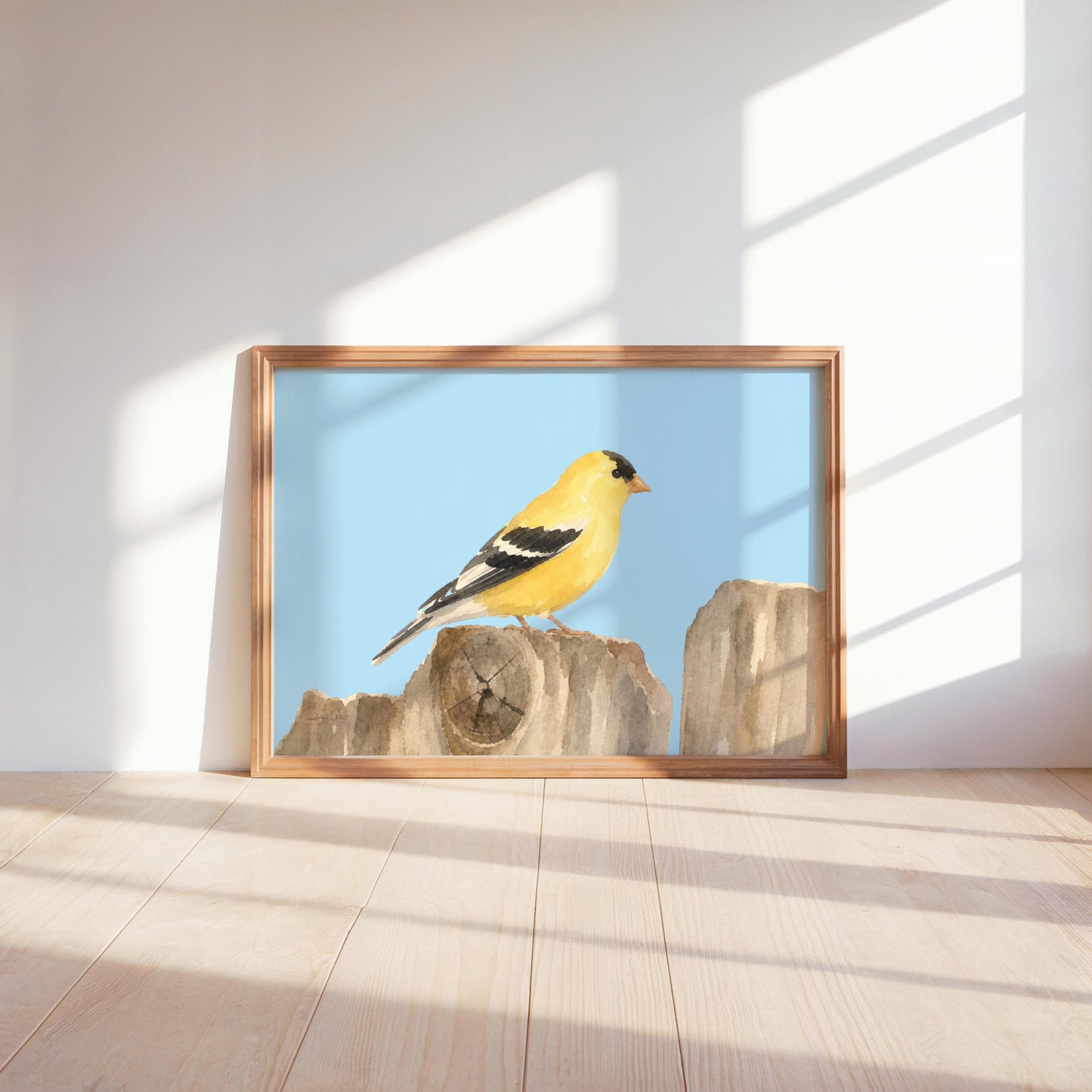 American Goldfinch Bird Watercolor Art Print Digital Download