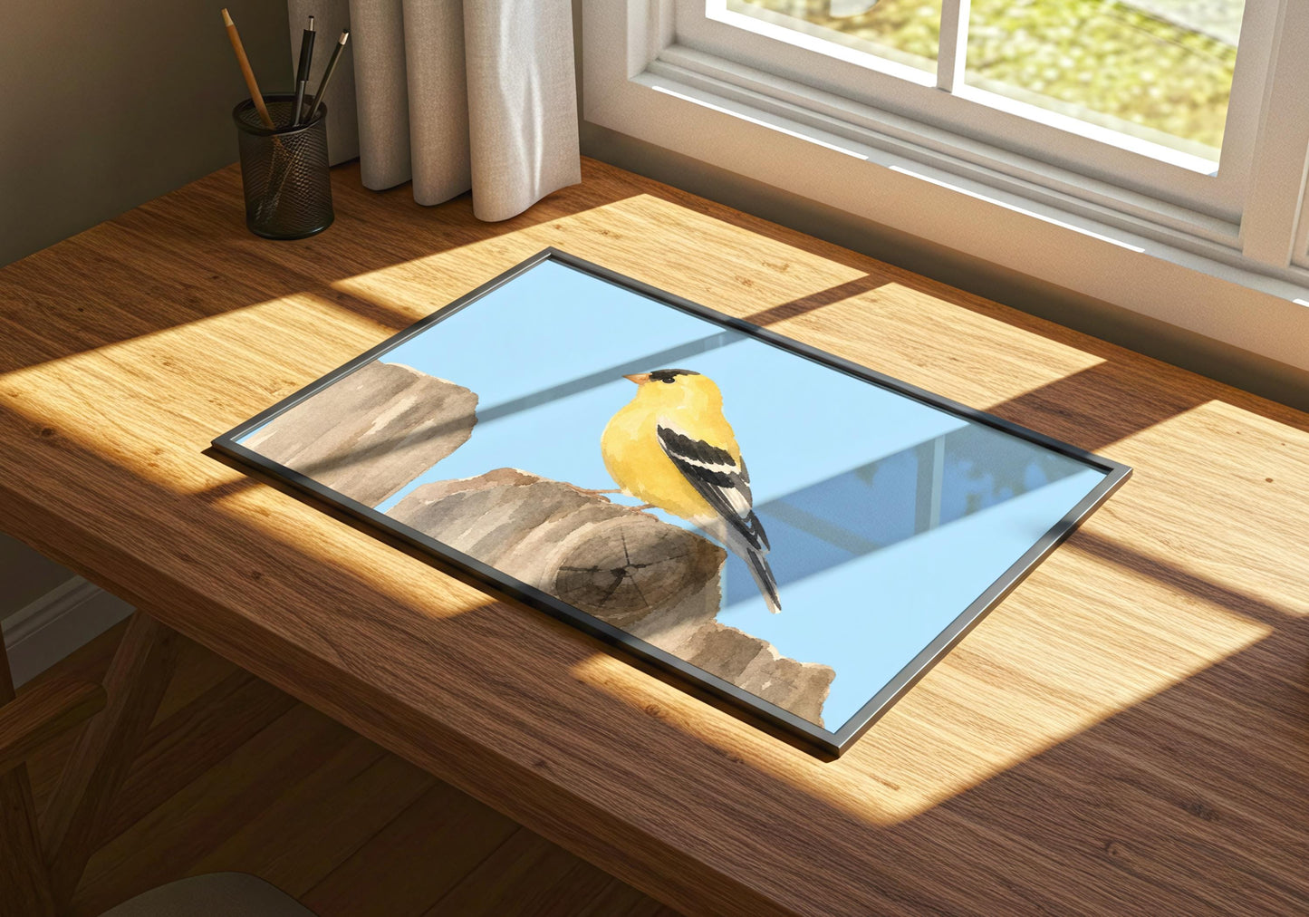 American Goldfinch Bird Watercolor Art Print Digital Download