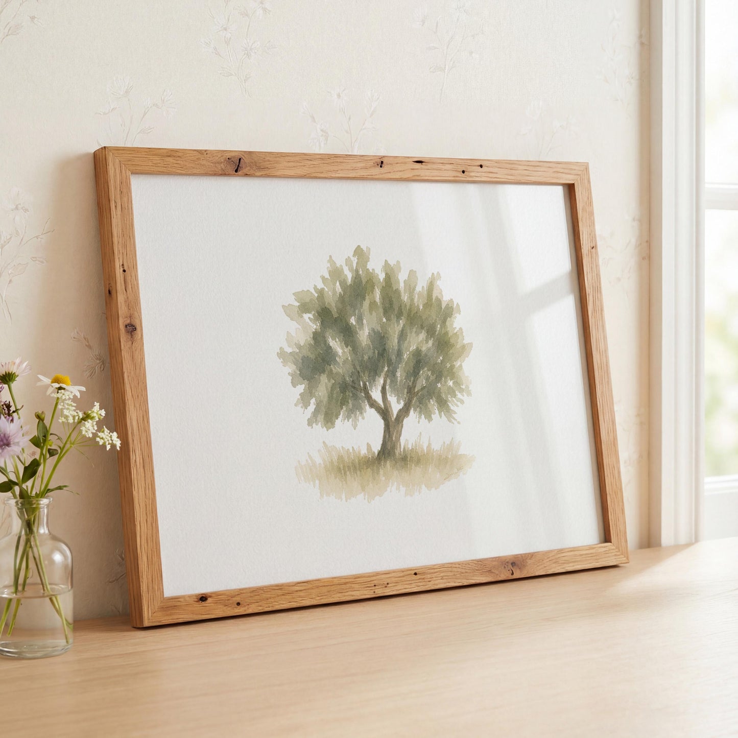 Olive Tree Watercolor Art Print Digital Download