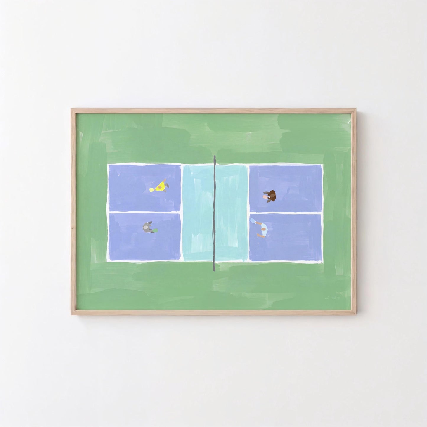 Pickleball Wall Art Printable (Digital Download - Horizontal)