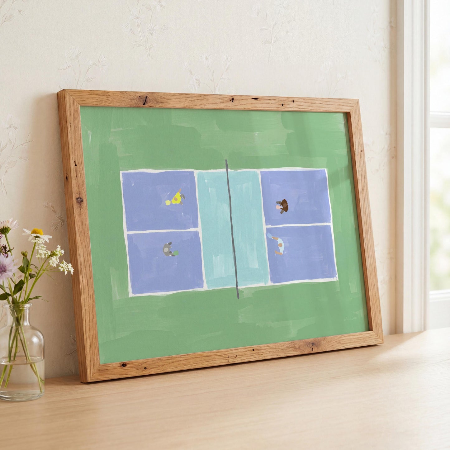 Pickleball Wall Art Printable (Digital Download - Horizontal)
